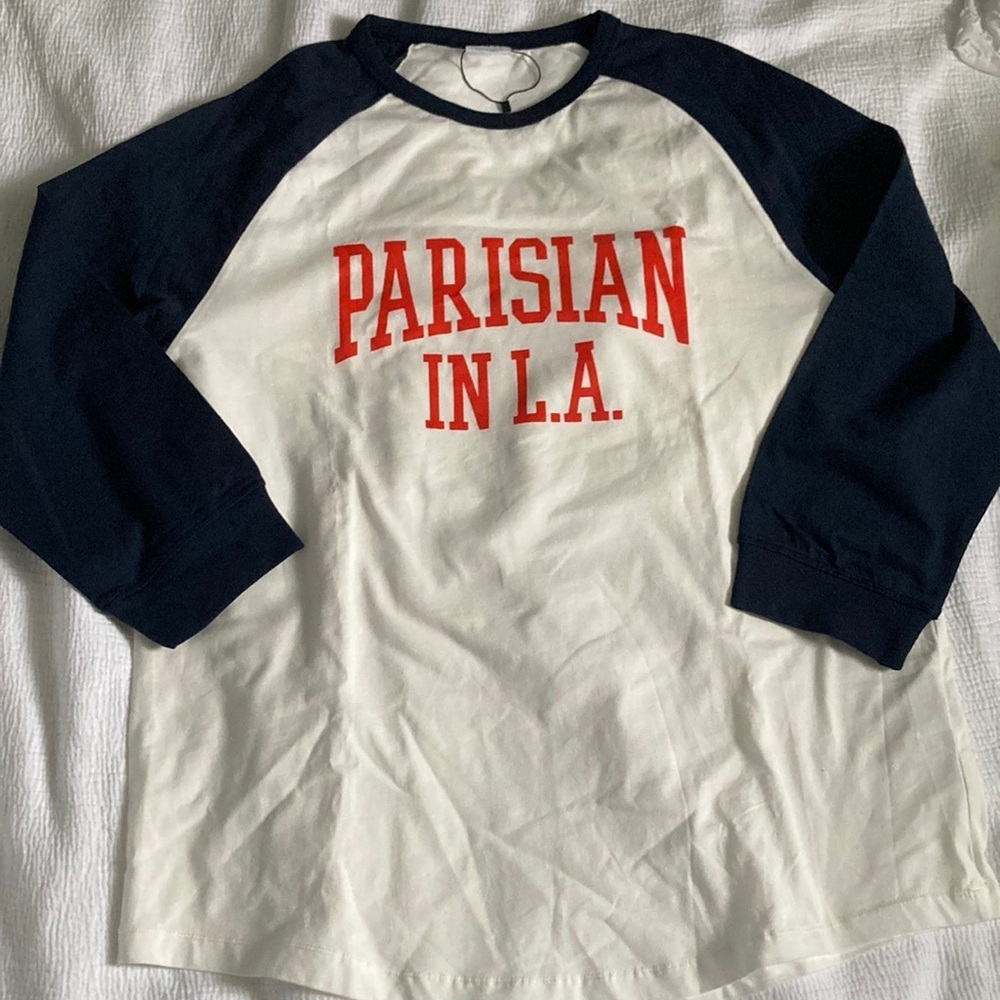 Zara Navy and White Raglan Shirt new